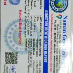 Blue Sapphire (Sri Lankan Neelam Stone) – Certified Natural Gemstone